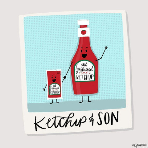 Ketchup Black Modern Wood Framed Art Print with Double Matting by Brown, Kyra