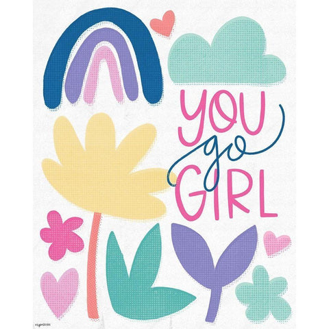 You Go Girl Black Modern Wood Framed Art Print with Double Matting by Brown, Kyra