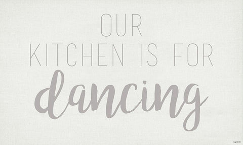 Kitchen is for Dancing Black Ornate Wood Framed Art Print with Double Matting by Brown, Kyra