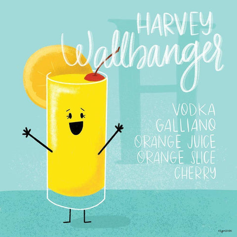 Harvey Wallbanger White Modern Wood Framed Art Print with Double Matting by Brown, Kyra