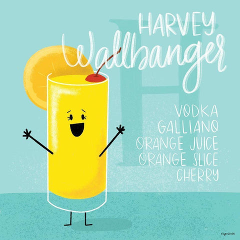 Harvey Wallbanger White Modern Wood Framed Art Print by Brown, Kyra