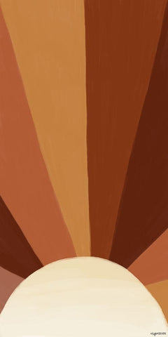 Sunrise White Modern Wood Framed Art Print with Double Matting by Brown, Kyra