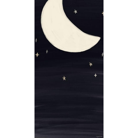 Moonlight Black Modern Wood Framed Art Print by Brown, Kyra