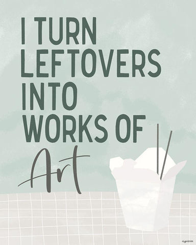 Leftovers White Modern Wood Framed Art Print with Double Matting by Brown, Kyra