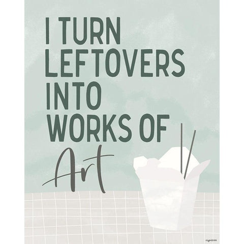Leftovers Black Modern Wood Framed Art Print by Brown, Kyra