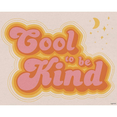 Cool to be Kind White Modern Wood Framed Art Print by Brown, Kyra