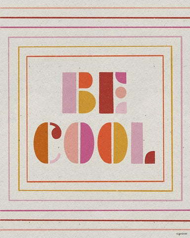 Be Cool White Modern Wood Framed Art Print with Double Matting by Brown, Kyra