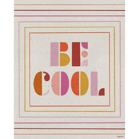 Be Cool White Modern Wood Framed Art Print by Brown, Kyra