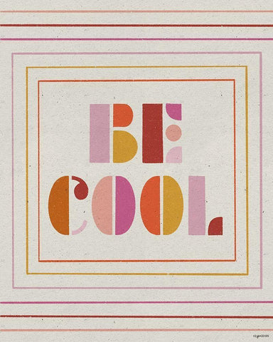 Be Cool Black Ornate Wood Framed Art Print with Double Matting by Brown, Kyra