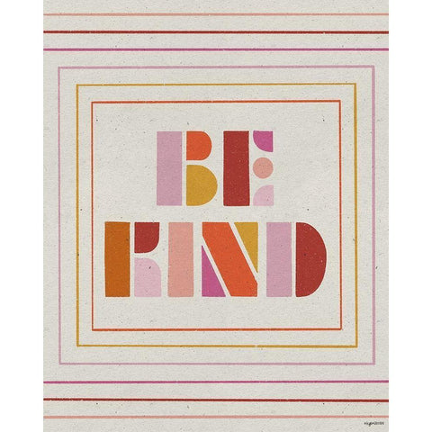 Be Kind Black Modern Wood Framed Art Print by Brown, Kyra
