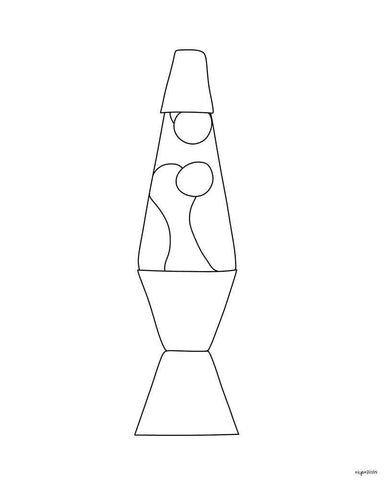 Lava Line White Modern Wood Framed Art Print with Double Matting by Brown, Kyra