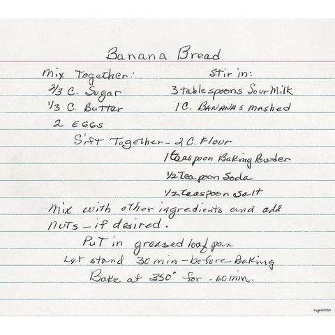 Banana Bread White Modern Wood Framed Art Print by Brown, Kyra