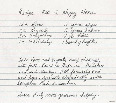 Happy Home Black Ornate Wood Framed Art Print with Double Matting by Brown, Kyra