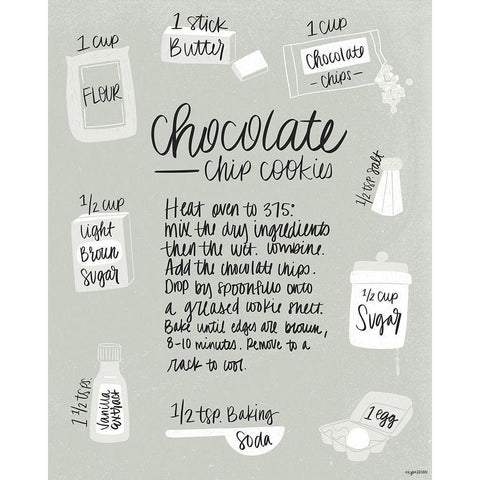 Chocolate Chip Cookies Gold Ornate Wood Framed Art Print with Double Matting by Brown, Kyra