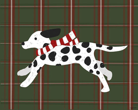 Dalmatian Plaid White Modern Wood Framed Art Print with Double Matting by Brown, Kyra