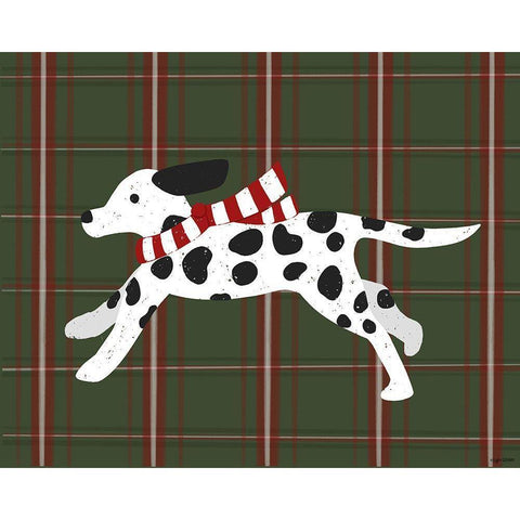 Dalmatian Plaid White Modern Wood Framed Art Print by Brown, Kyra