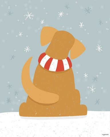 Goldie Tail White Modern Wood Framed Art Print with Double Matting by Brown, Kyra