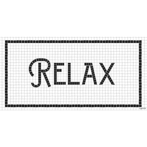 Relax White Modern Wood Framed Art Print by Brown, Kyra