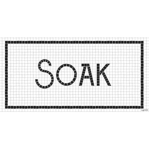 Soak Black Modern Wood Framed Art Print with Double Matting by Brown, Kyra