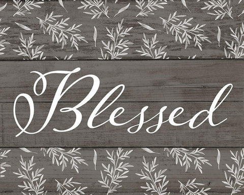 Blessed Black Ornate Wood Framed Art Print with Double Matting by Brown, Kyra
