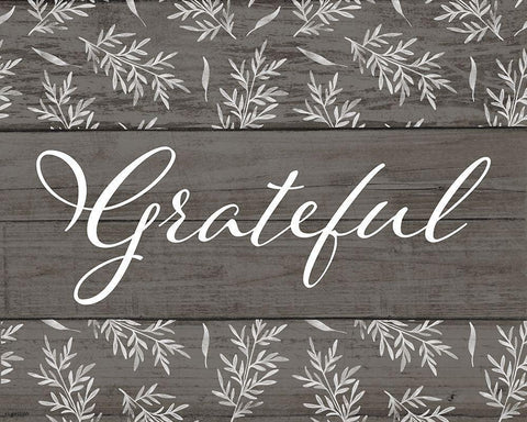 Grateful Black Ornate Wood Framed Art Print with Double Matting by Brown, Kyra