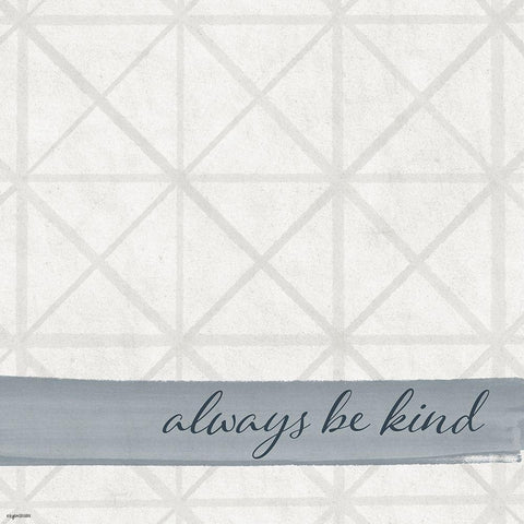 Always Kind White Modern Wood Framed Art Print with Double Matting by Brown, Kyra