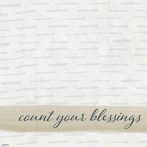 Count Blessings Gold Ornate Wood Framed Art Print with Double Matting by Brown, Kyra