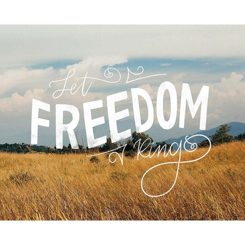 Freedom Prairie Black Modern Wood Framed Art Print with Double Matting by Brown, Kyra