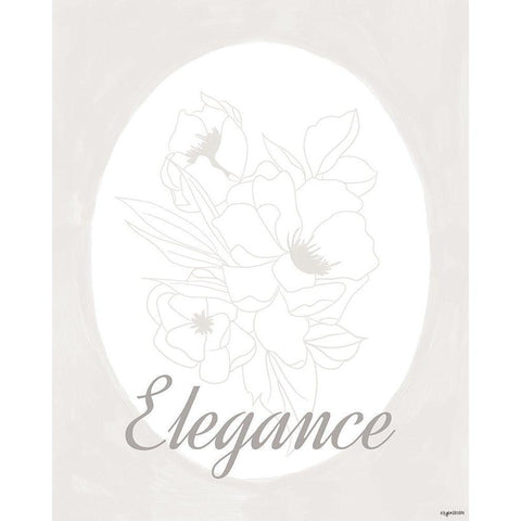 Elegance White Modern Wood Framed Art Print by Brown, Kyra