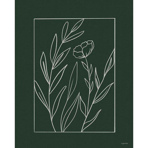 Boxed Botanical II Black Modern Wood Framed Art Print by Brown, Kyra