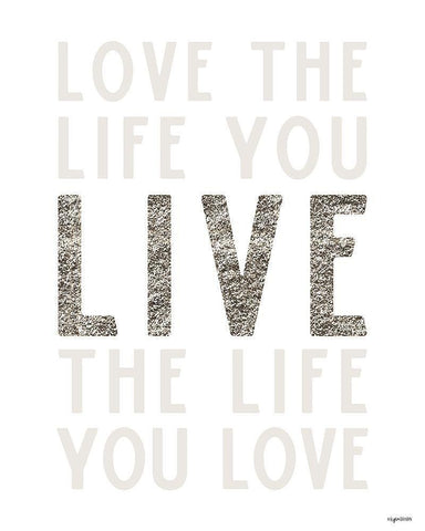 Life You Love White Modern Wood Framed Art Print with Double Matting by Brown, Kyra