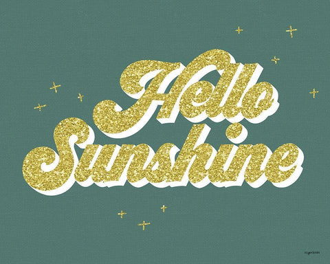 Hello Sunshine White Modern Wood Framed Art Print with Double Matting by Brown, Kyra