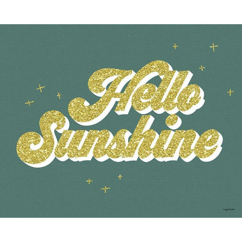 Hello Sunshine Black Modern Wood Framed Art Print by Brown, Kyra