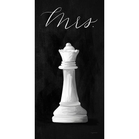 Mrs. Queen Black Modern Wood Framed Art Print with Double Matting by Brown, Kyra