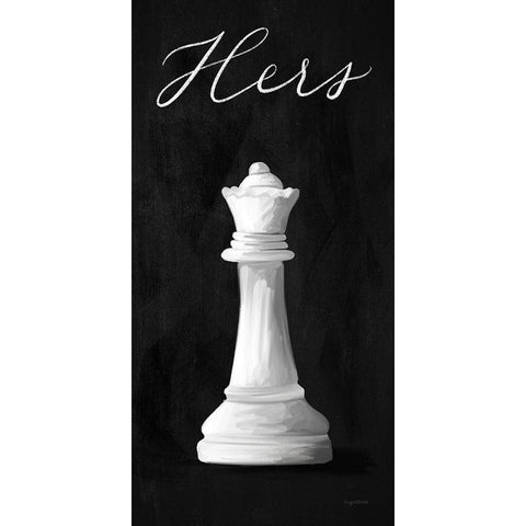 Queen Hers White Modern Wood Framed Art Print by Brown, Kyra