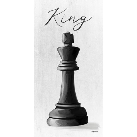 King Black Modern Wood Framed Art Print with Double Matting by Brown, Kyra