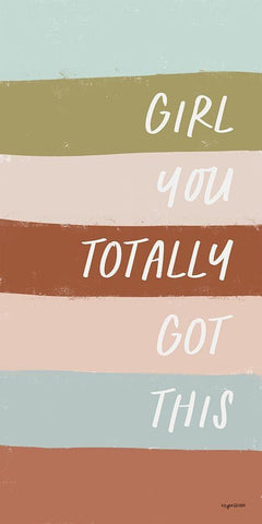 Girl White Modern Wood Framed Art Print with Double Matting by Brown, Kyra