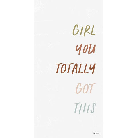 You Got This Black Modern Wood Framed Art Print with Double Matting by Brown, Kyra