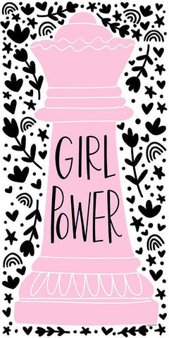 Girl Power II White Modern Wood Framed Art Print with Double Matting by Brown, Kyra