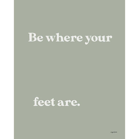 Be White Modern Wood Framed Art Print by Brown, Kyra