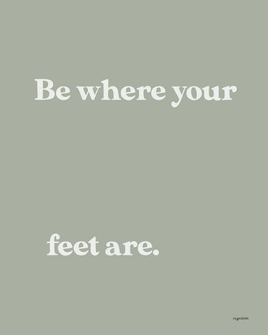 Be White Modern Wood Framed Art Print with Double Matting by Brown, Kyra