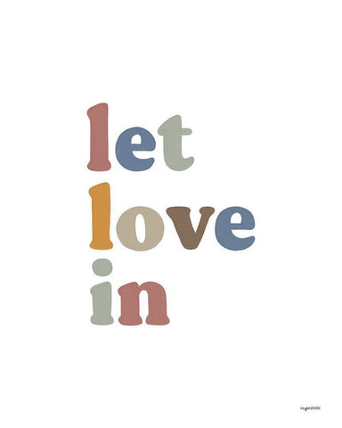 Let Love In Black Ornate Wood Framed Art Print with Double Matting by Brown, Kyra