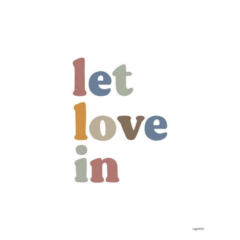 Let Love In Black Modern Wood Framed Art Print by Brown, Kyra