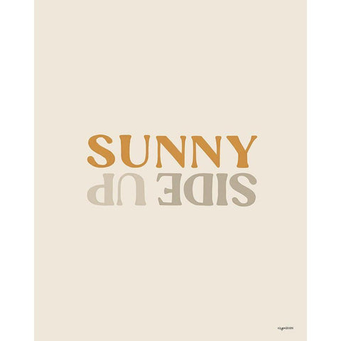 Sunny Side Up Black Modern Wood Framed Art Print by Brown, Kyra