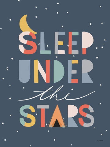 Sleep Under the Stars Black Ornate Wood Framed Art Print with Double Matting by Brown, Kyra