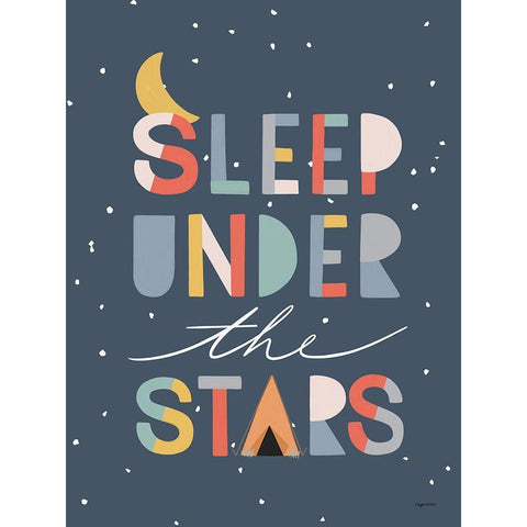 Sleep Under the Stars Gold Ornate Wood Framed Art Print with Double Matting by Brown, Kyra