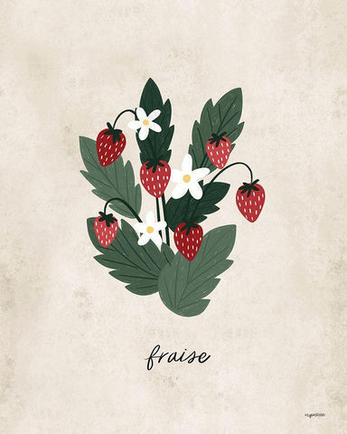 Fraise Black Ornate Wood Framed Art Print with Double Matting by Brown, Kyra