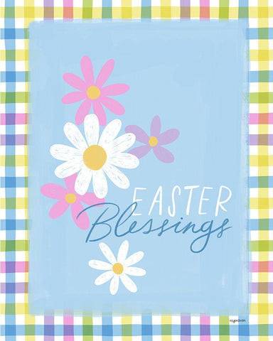 Easter Blessings White Modern Wood Framed Art Print with Double Matting by Brown, Kyra