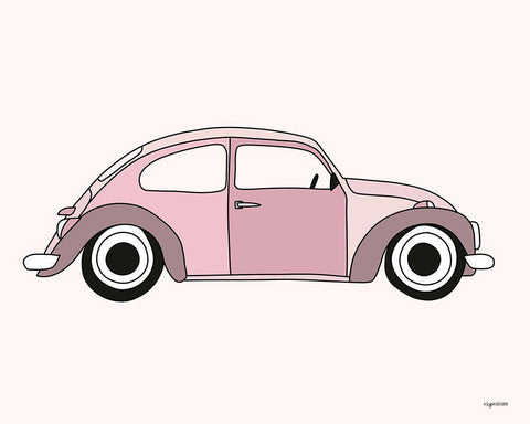 Dub Line White Modern Wood Framed Art Print with Double Matting by Brown, Kyra