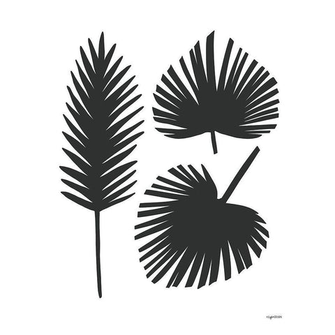 Cali Palms White Modern Wood Framed Art Print by Brown, Kyra